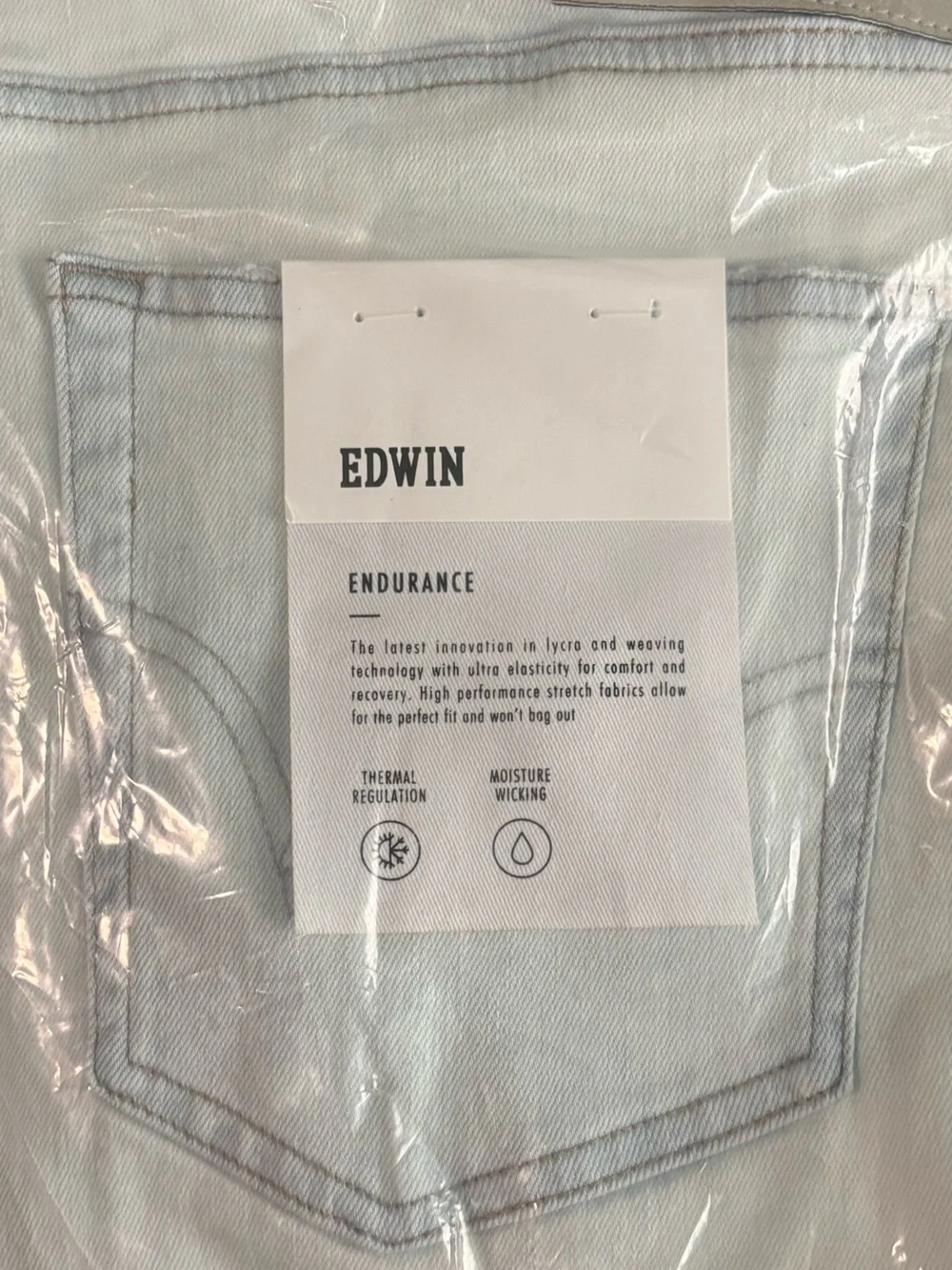 Edwin NWT Maddox Slim Crop Jeans In Outcast Size 38 Denim Mid Rise Stretch
